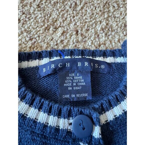 Vintage Birch Bros Penn State Cardigan Sweater Academia Preppy Argyle Layering - Picture 3 of 10